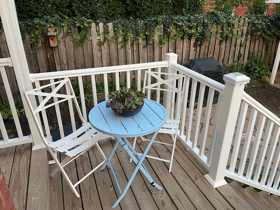 Sit out on the back deck with your morning coffee