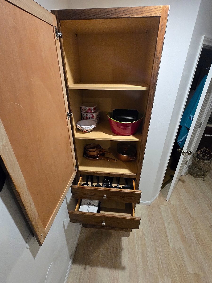 Pots, pans, plastic dishes and Tupperware.