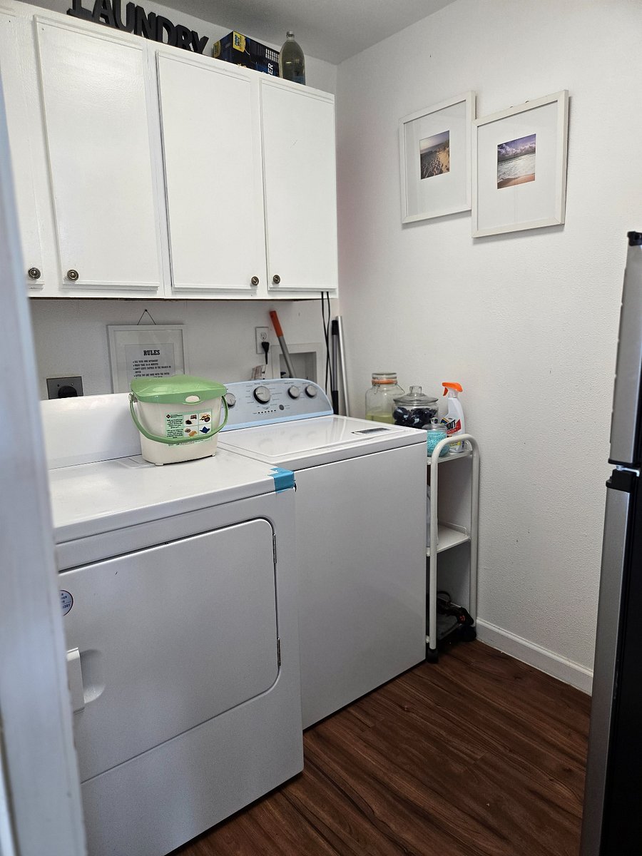Common area for washer and dryer.