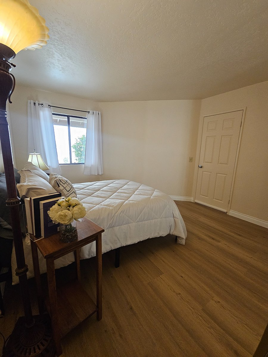 Bedroom is near entry.