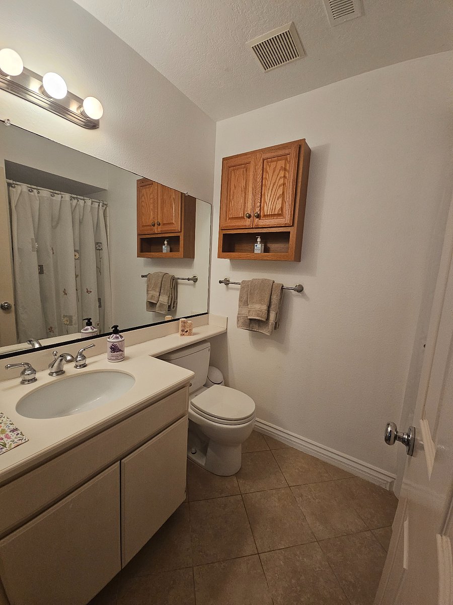 Bathroom is shared. This is a full
"guest" bathroom on ground floor.