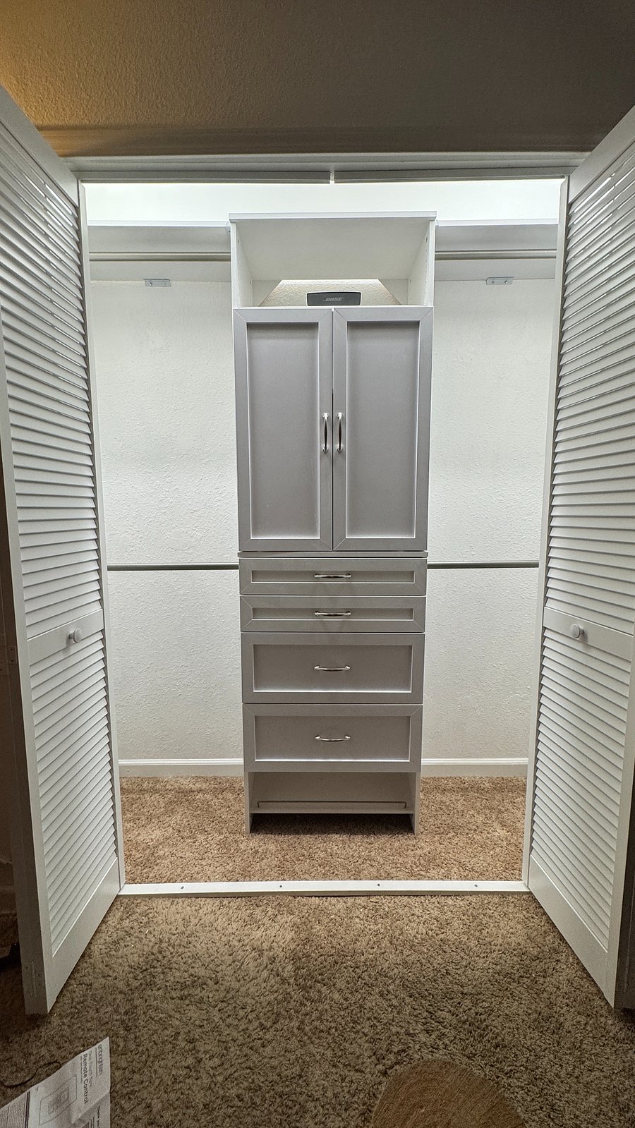 Master closet  into his and hers