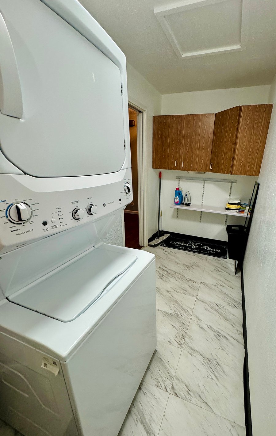 Sliding pocket door to close off laundry room