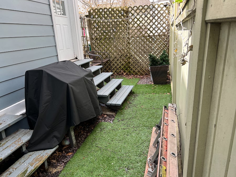 fenced-in pet space