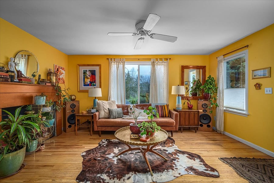 looking at living room from the kitchen