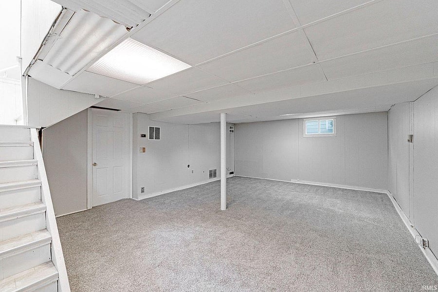 Finished Basement with plenty of space to exercise, let the kids run around on the rainy days or extra storage. This room is not furnished.