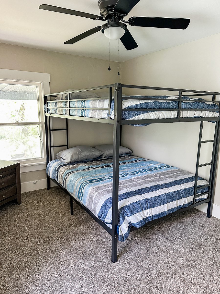 Bedroom 3: 2 full mattresses on a bunk bed.