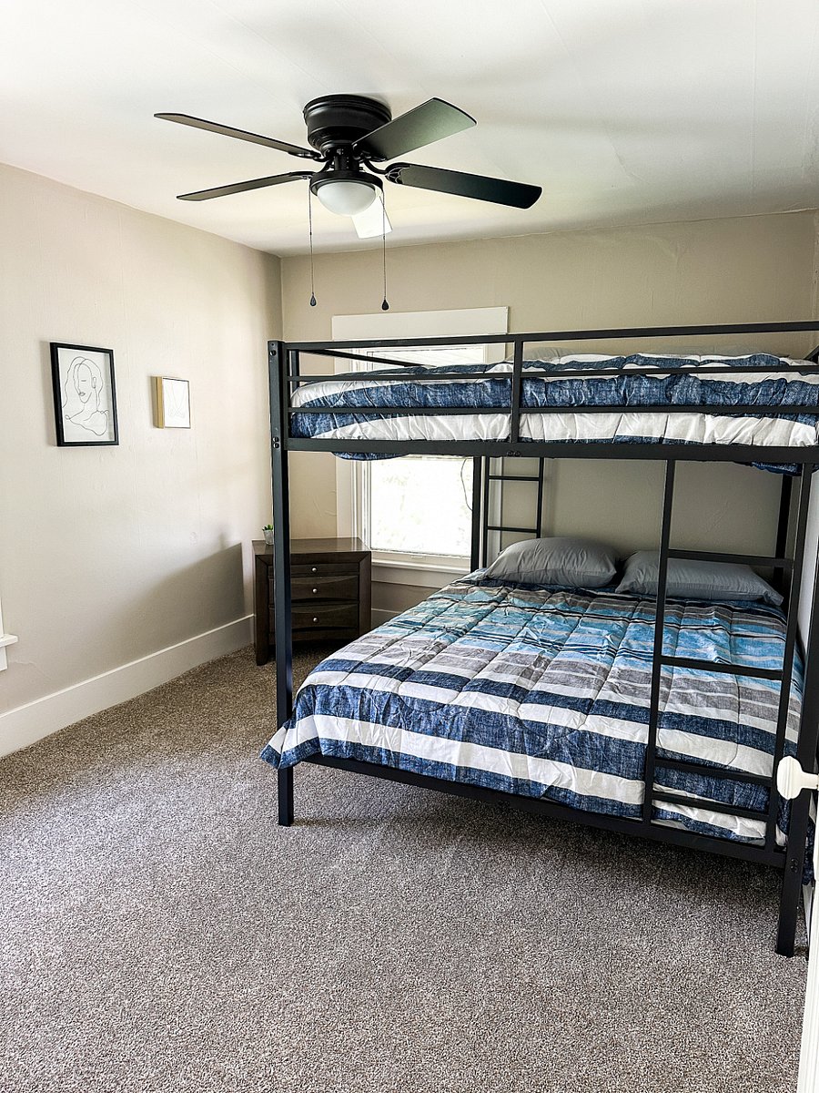Bedroom 3: 2 full mattresses on a bunk bed.