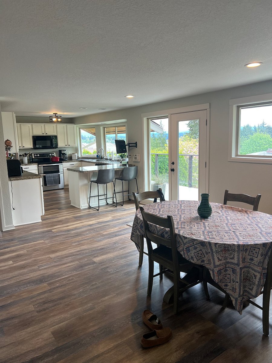 Dining room and kitchen
