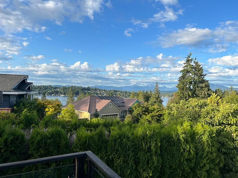 View of Lake Stevens and Mount Pilchuck.