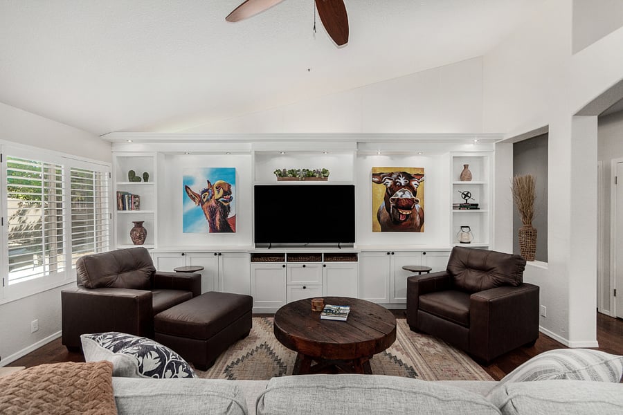 Family room with smart TV