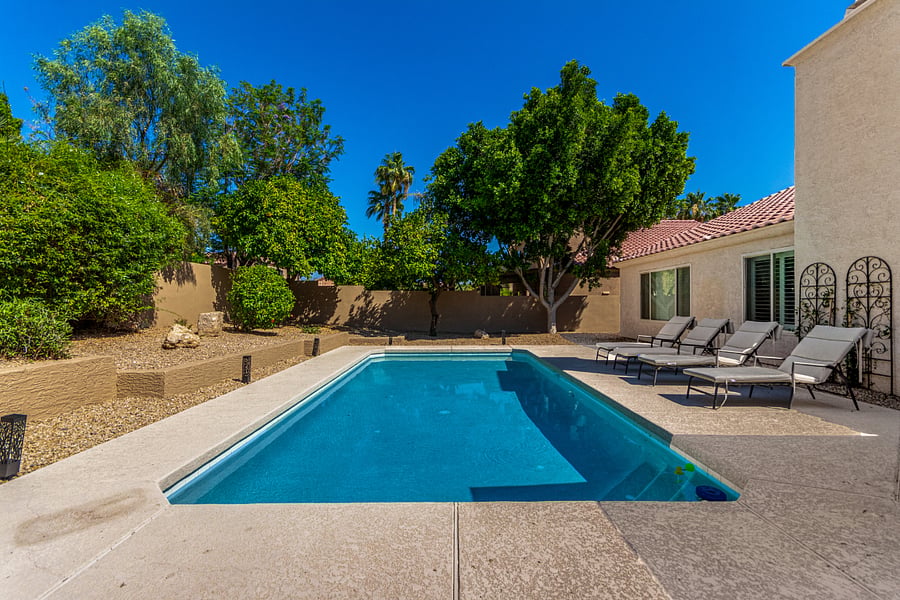 Pool with lounge chairs