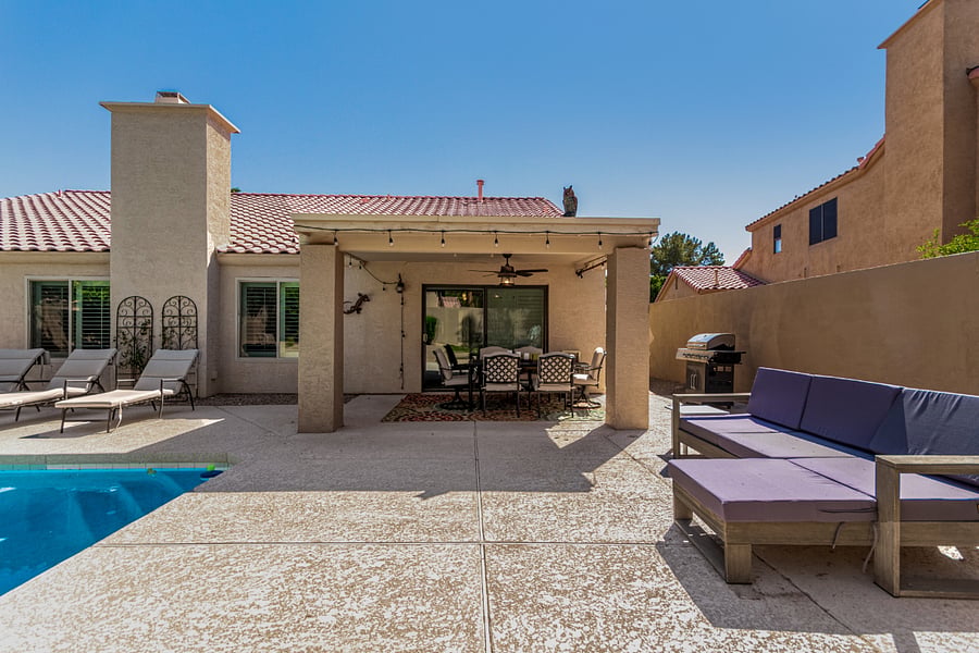 Backyard patio