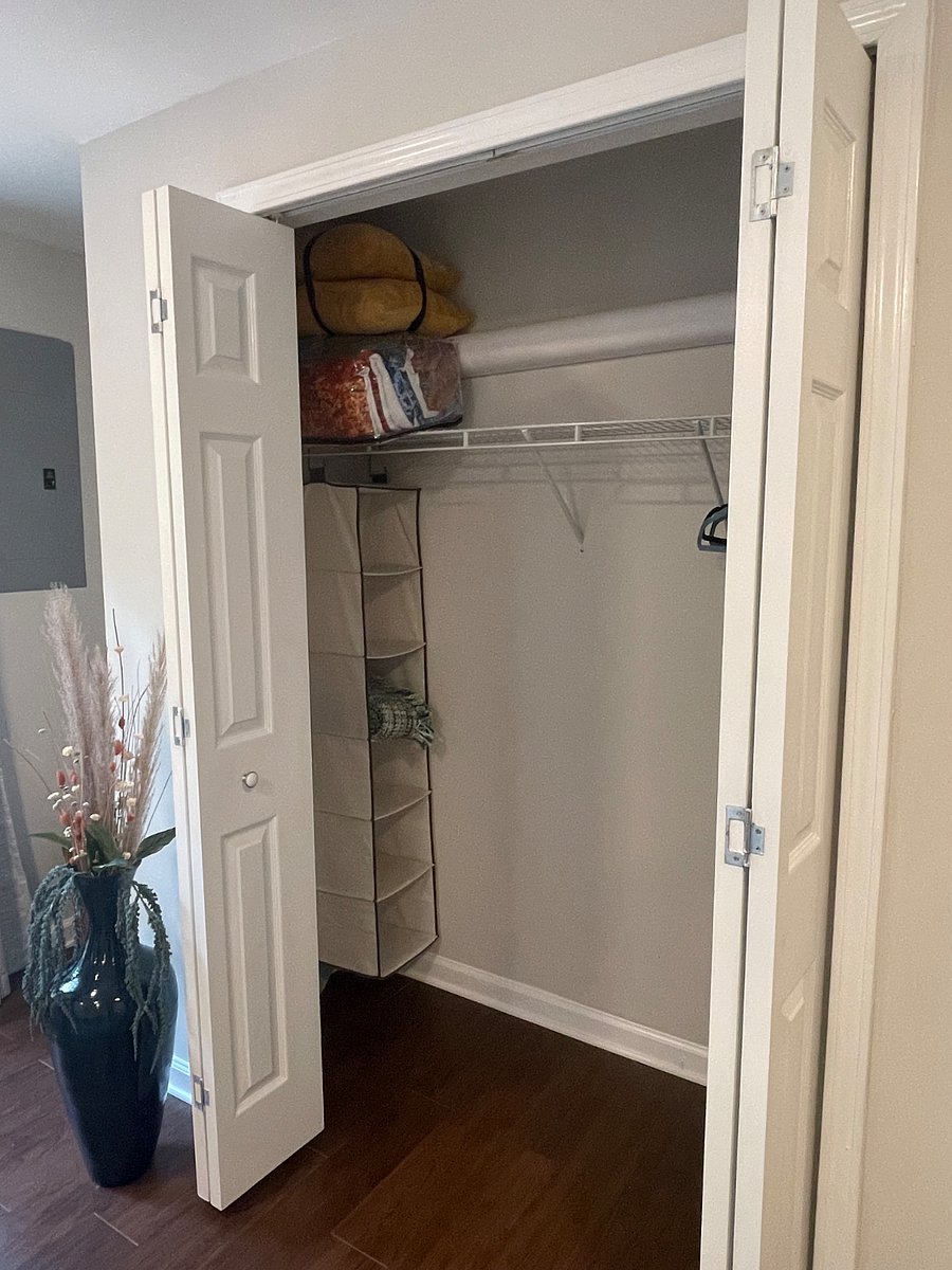 Plenty of closet space in bedroom.