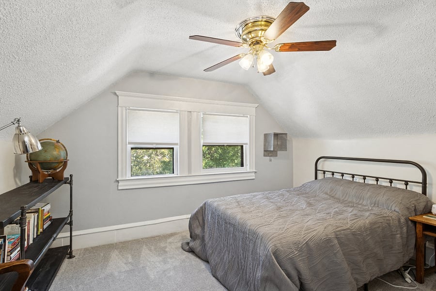 Third Floor: Bedroom 3 with full sized bed