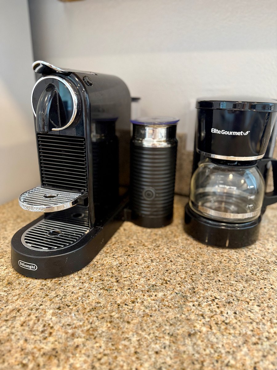 Nespresso coffee machine and drip coffee