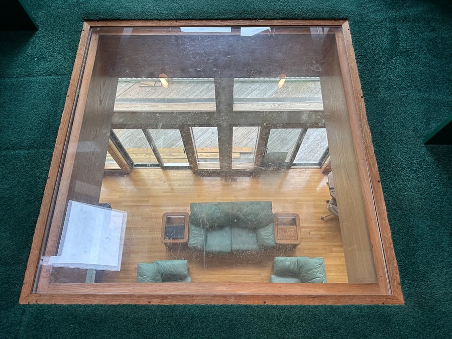 Fun Feature: Plexiglass opening for downstairs view from 3rd floor.
