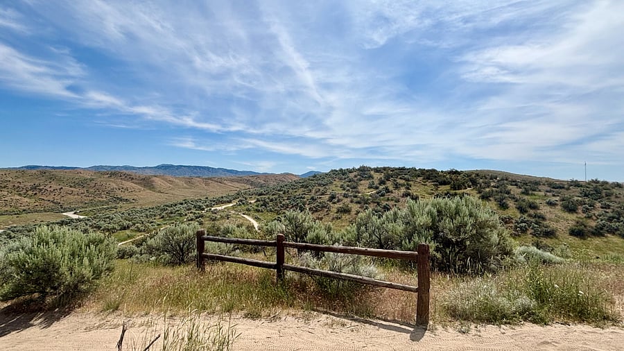 Trails outside your door with views of Bogus Basin
