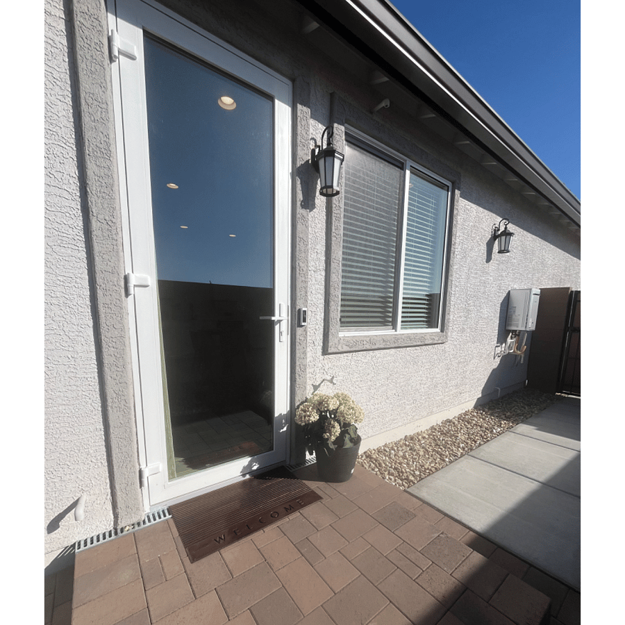 Private front door entry.
