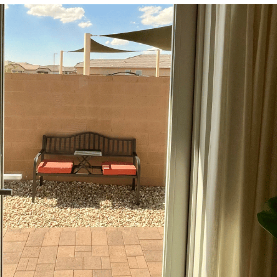 Front porch view from the inside.