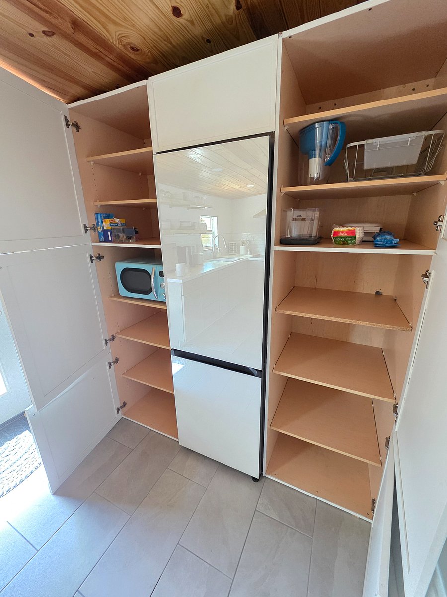Pantry storage and microwave
