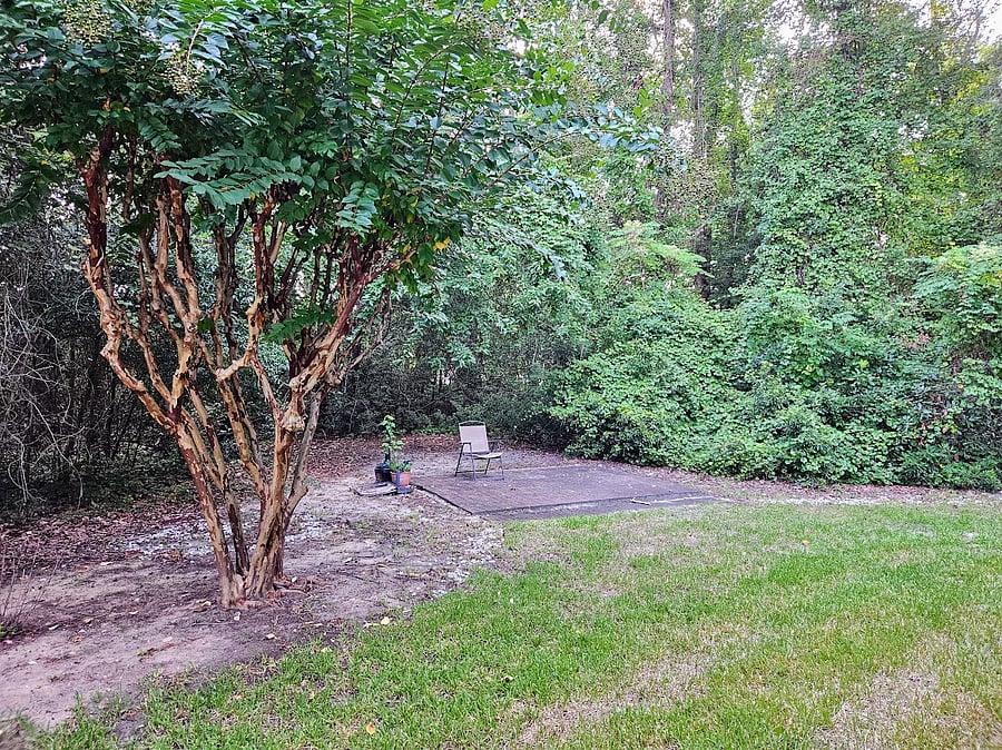 One of many outdoor sitting areas!