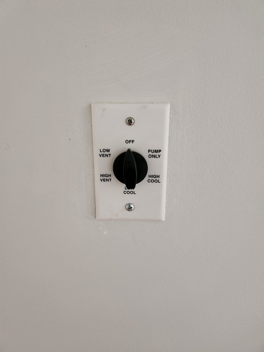 Controls for whole house evaporative cooling. Essential for Colorado hot summers!