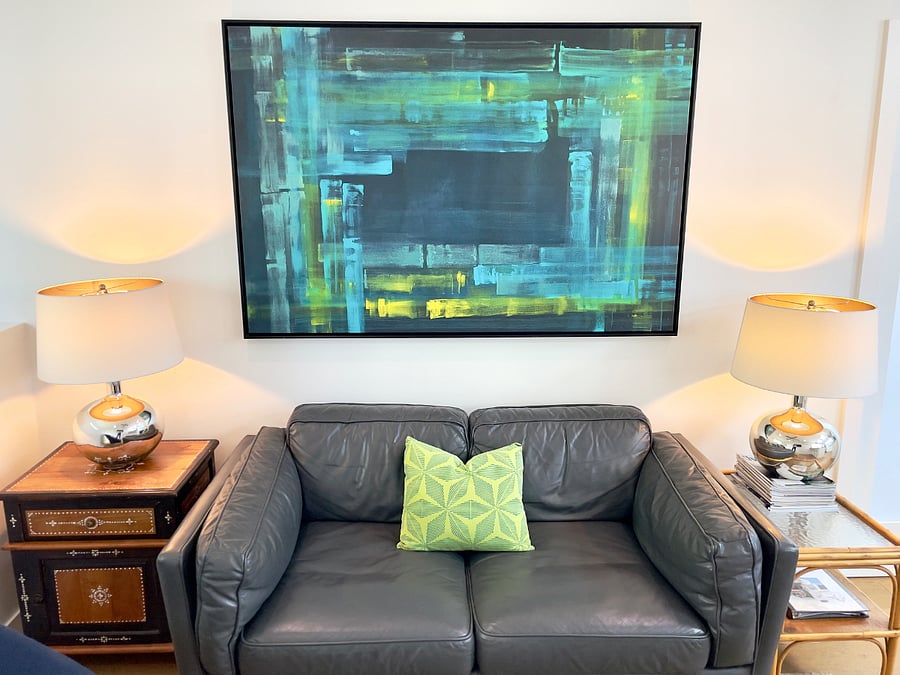 2-seater leather couch
