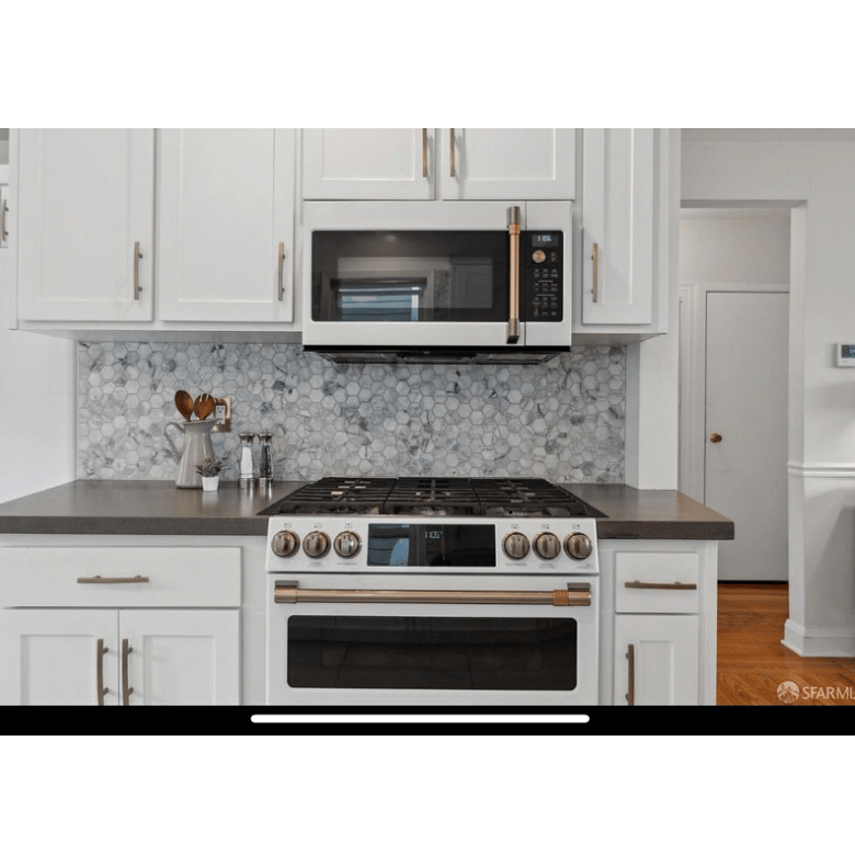 Full kitchen includes dishes, silverware, pots and pans as well as many small appliances for your convenience.