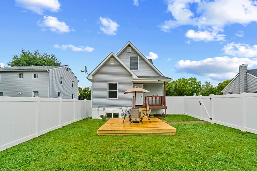 Fenced yard