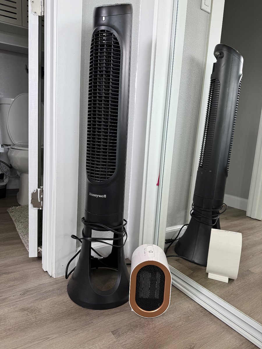 Fan and mini heater in your room available for use