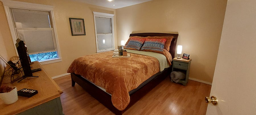 Master Bedroom - California-King Size Bed. Private Bathroom