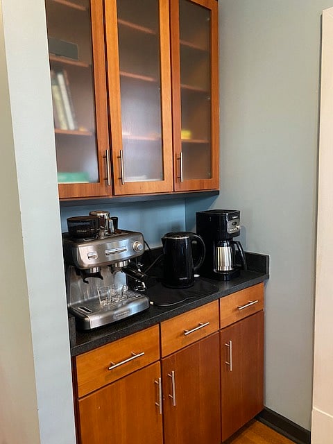 Coffee bar in the kitchen