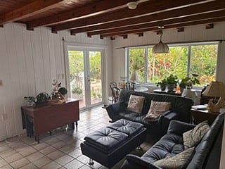 Family room overlooking the garden.