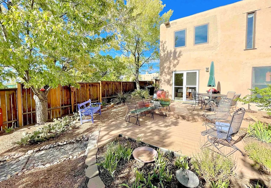 Fully fenced backyard.