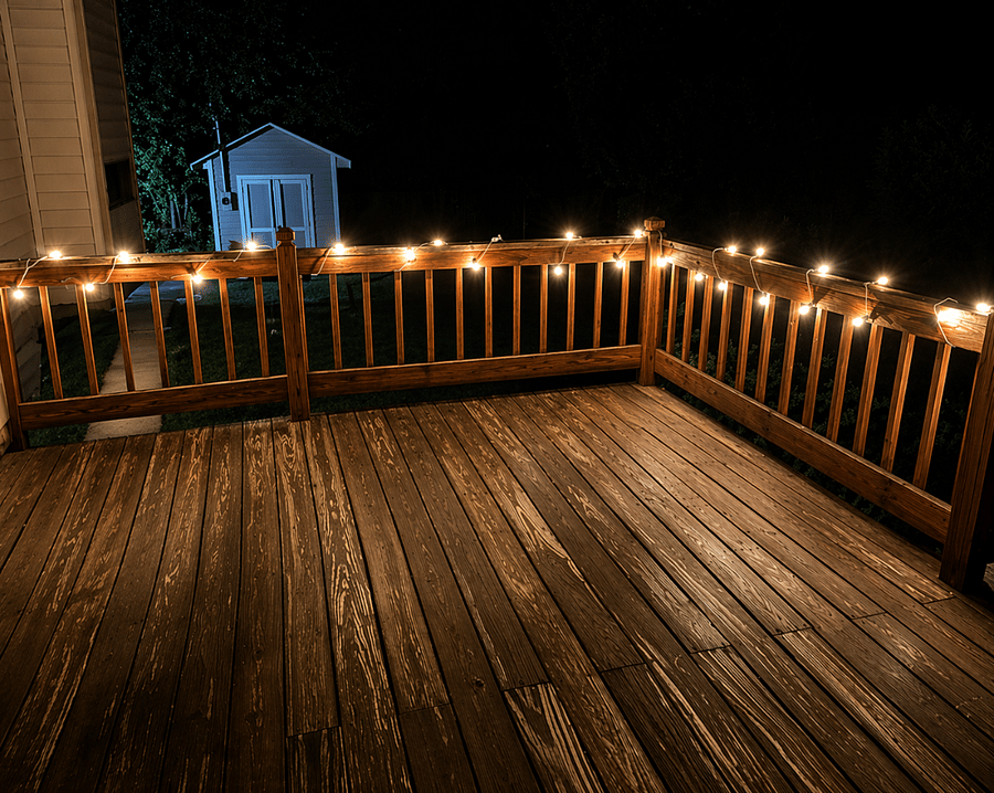 Private outdoor deck with open space - ready to be arranged to your comfort and style.