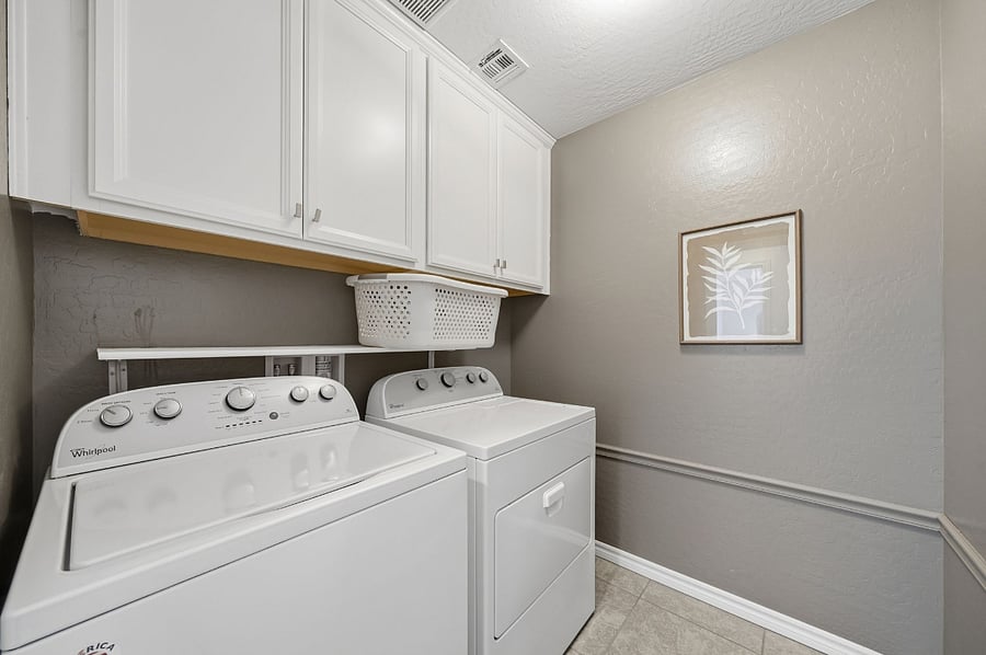 Laundry room with washer and dryer