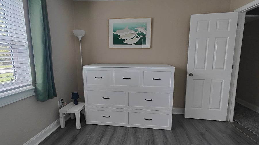 Second bedroom/office with Murphy bed.