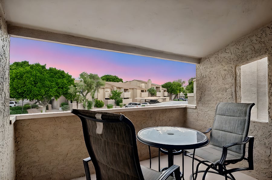 Start your day with morning coffee and a view of Camelback Mountain.