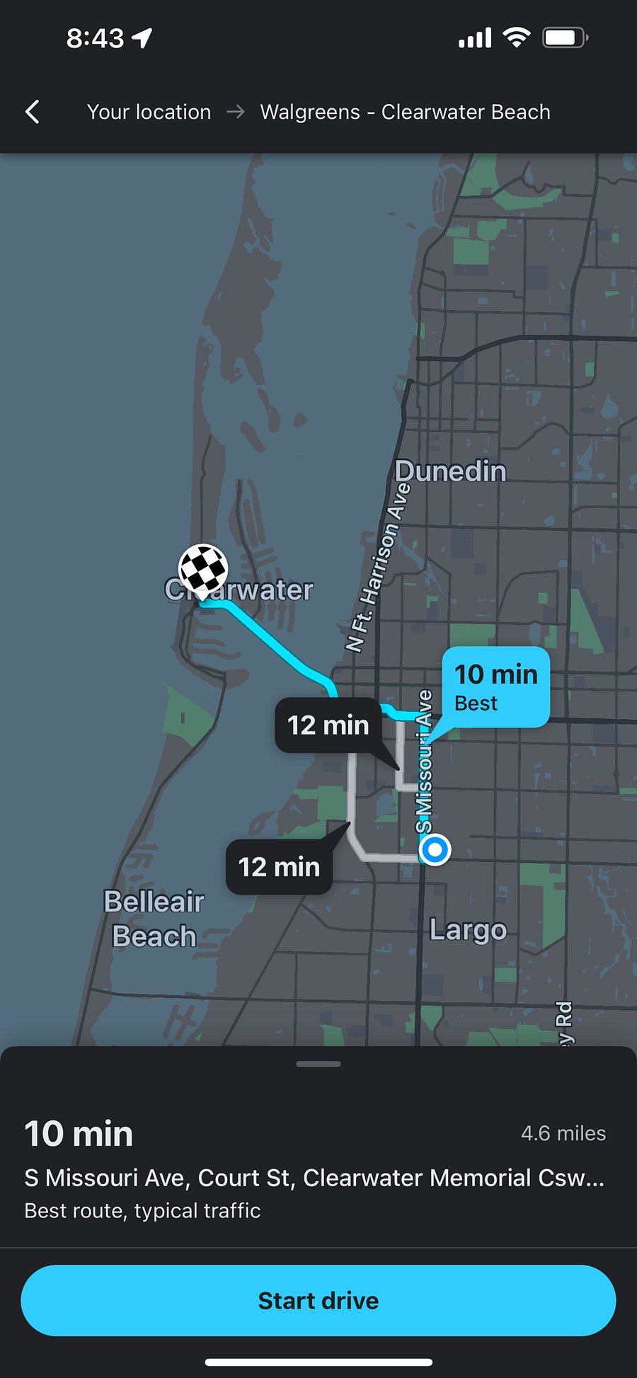 10 min drive to Clearwater Beach!