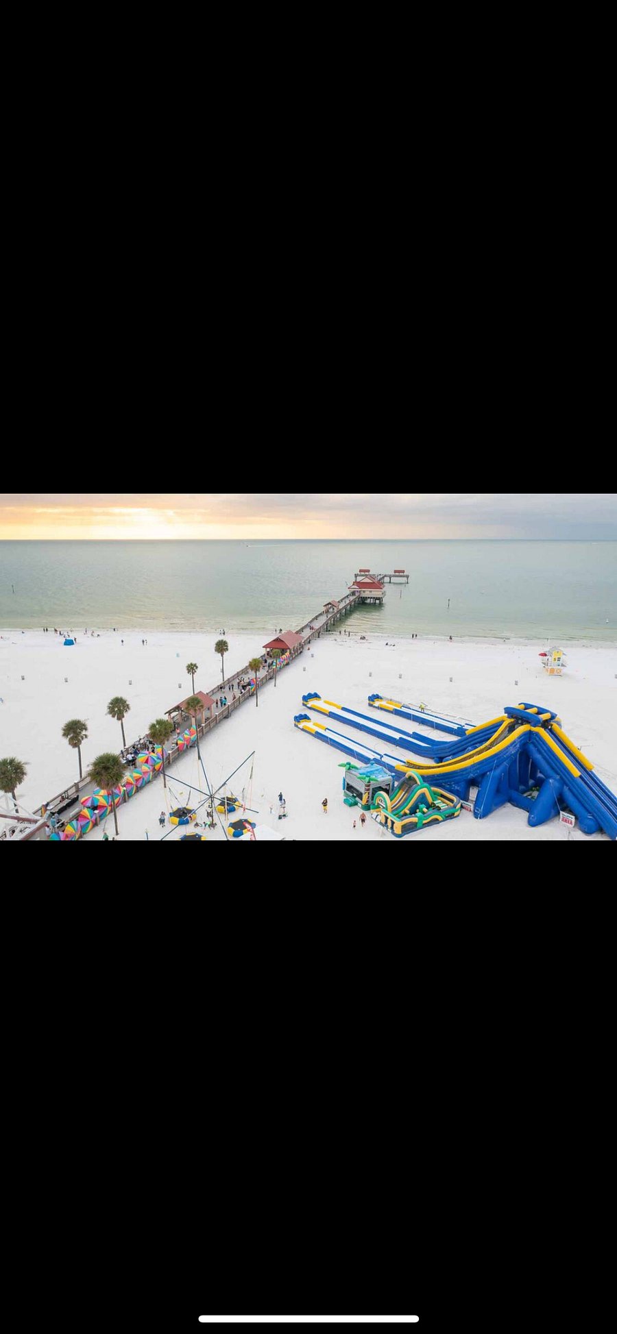 Inflatables for kids by the beach.