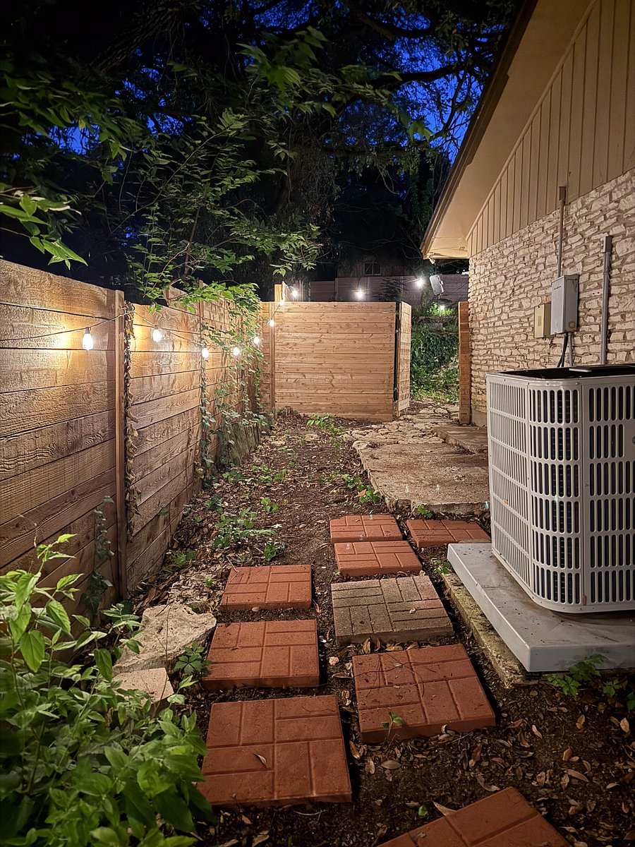Walk way to private entrance.
