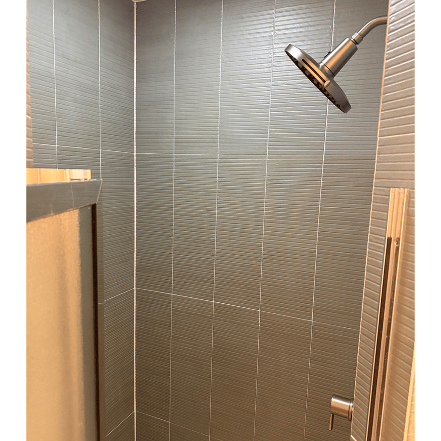 The new shower that was renovated in February 2026. We improved the ventilation, new tile, and added new fixtures. Its much brighter and has a more calm spa vibe. Better images coming soon!