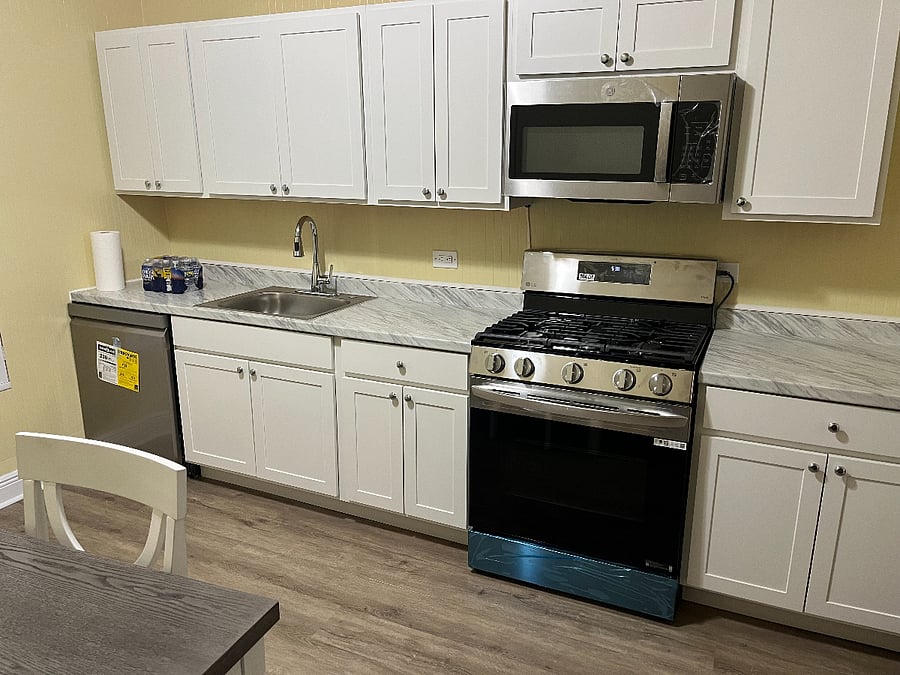 Kitchen counter and appliances