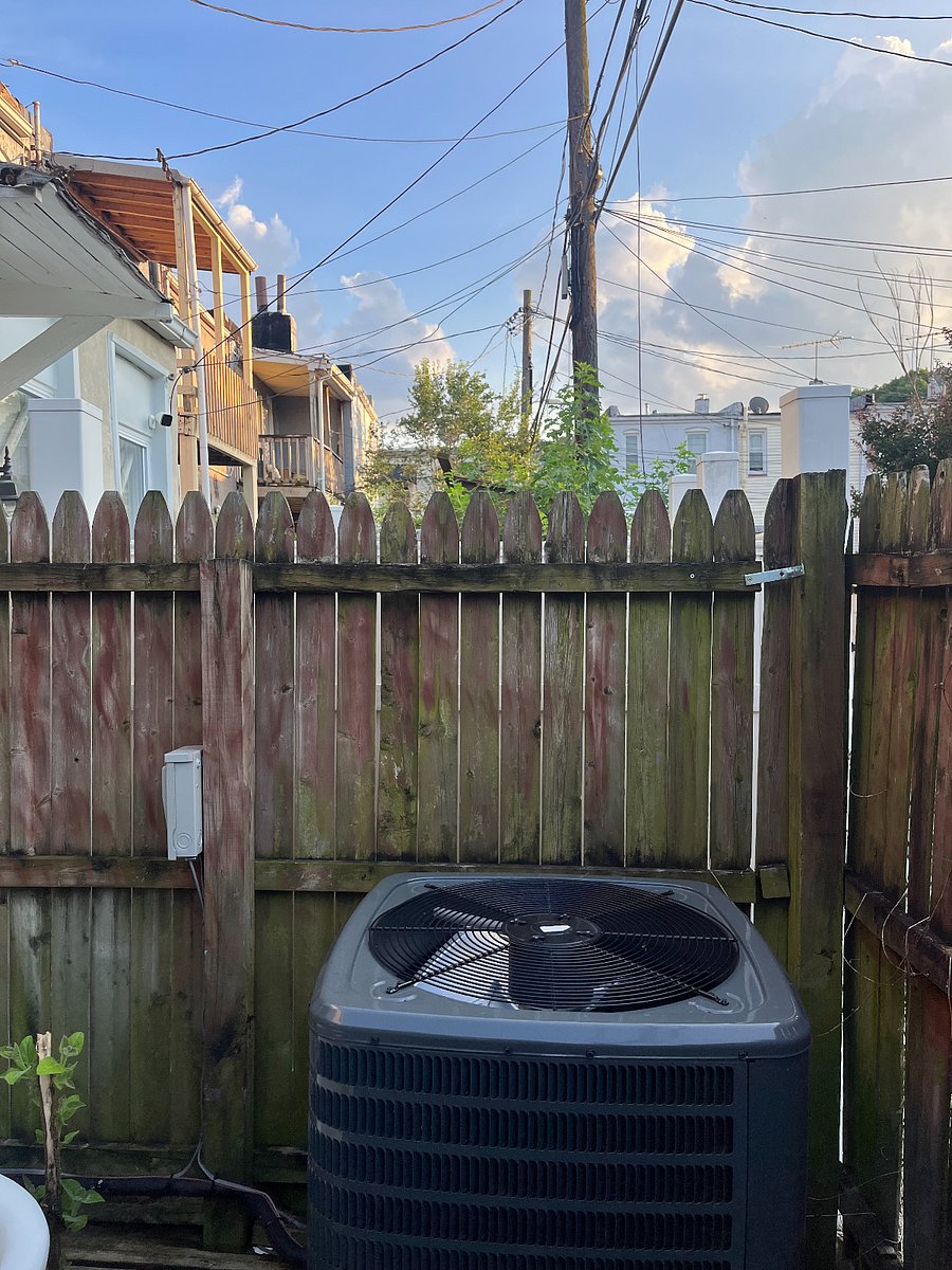 Back fence and AC unit