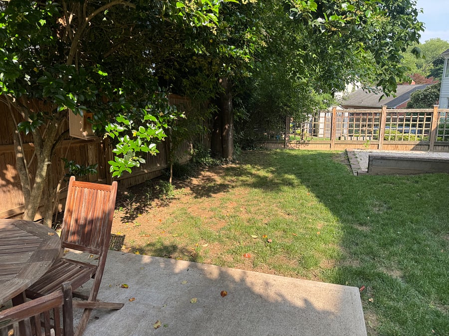 Your own private patio in backyard