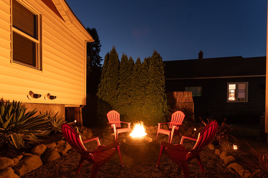Shared fire pit and seating