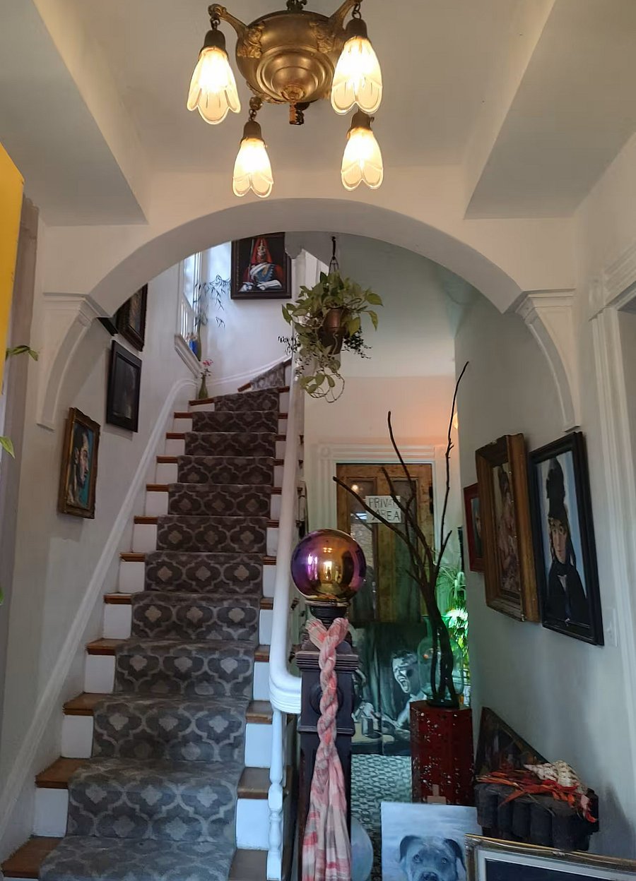 Your room just at the top of the steps. Common Hallway.