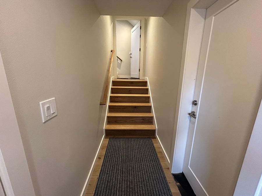 hallway and stairs to apartment