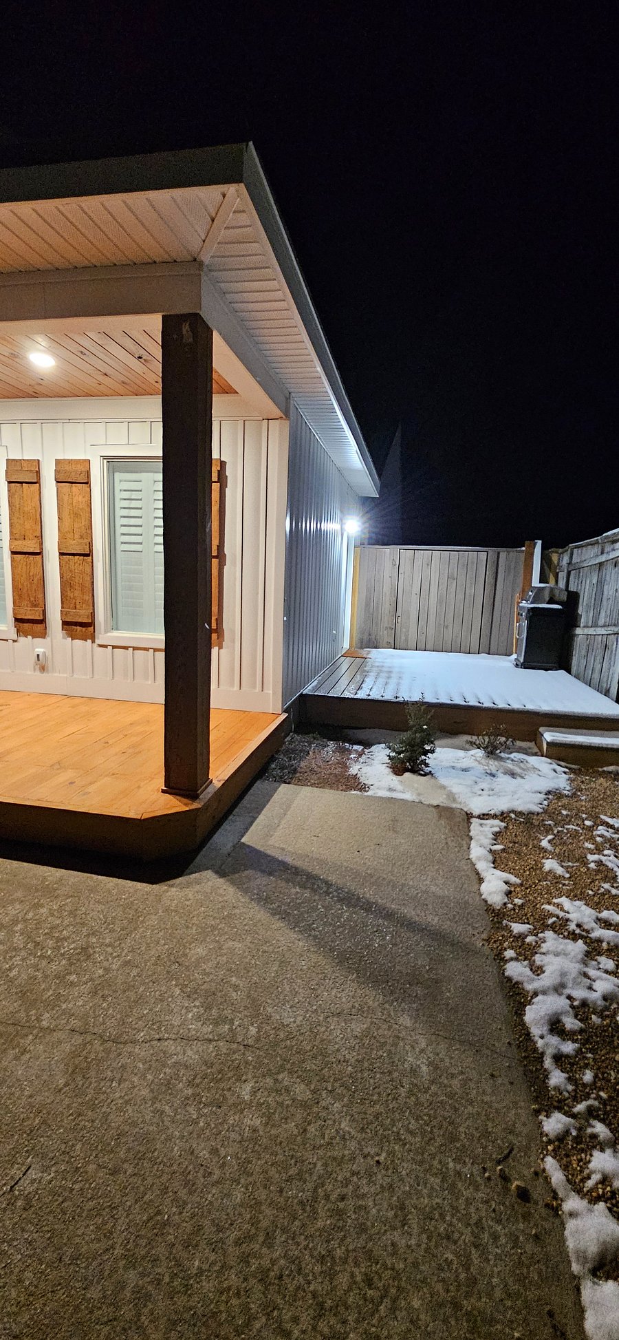 Deck at room entrance